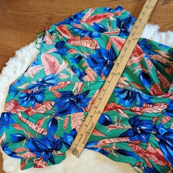 ZARA tropical floral print wrap dress xs - Picture 11 of 16